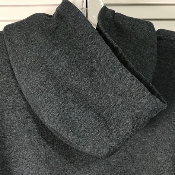 Gildan Gray Inspire Activewear Long Sleeve Hoodie Sweatshirt M - Picture 7 of 8